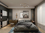 86平米现代简约风三室卧室装修效果图，照片墙创意设计图