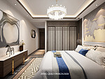 150平米新中式风格四室卧室装修效果图，吊顶创意设计图
