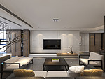 147平米现代简约风三室客厅装修效果图，背景墙创意设计图