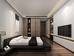 105平米现代简约风三室卧室装修效果图，衣柜创意设计图