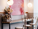 80平米北欧风格三室餐厅装修效果图，背景墙创意设计图