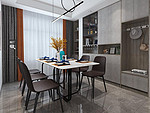 159平米现代简约风四室餐厅装修效果图，酒柜创意设计图