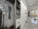 96平米简欧风格二室客厅装修效果图，衣柜创意设计图
