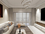 118平米轻奢风格四室客厅装修效果图，门窗创意设计图