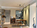 143平米北欧风格三室餐厅装修效果图，背景墙创意设计图
