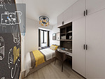 82平米现代简约风二室卧室装修效果图，吊顶创意设计图