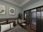 103平米轻奢风格四室卧室装修效果图，照片墙创意设计图