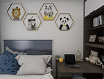 137平米轻奢风格四室卧室装修效果图，照片墙创意设计图