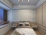 56平米北欧风格三室卧室装修效果图，背景墙创意设计图