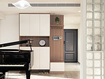 96平米现代简约风三室客厅装修效果图，软装创意设计图