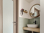 89平米北欧风格三室卫生间装修效果图，盥洗区创意设计图