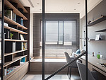 180平米现代简约风四室书房装修效果图，书柜创意设计图