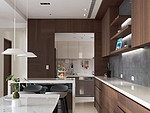 188平米现代简约风四室厨房装修效果图，橱柜创意设计图