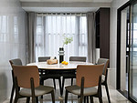 85平米现代简约风三室餐厅装修效果图，餐桌创意设计图