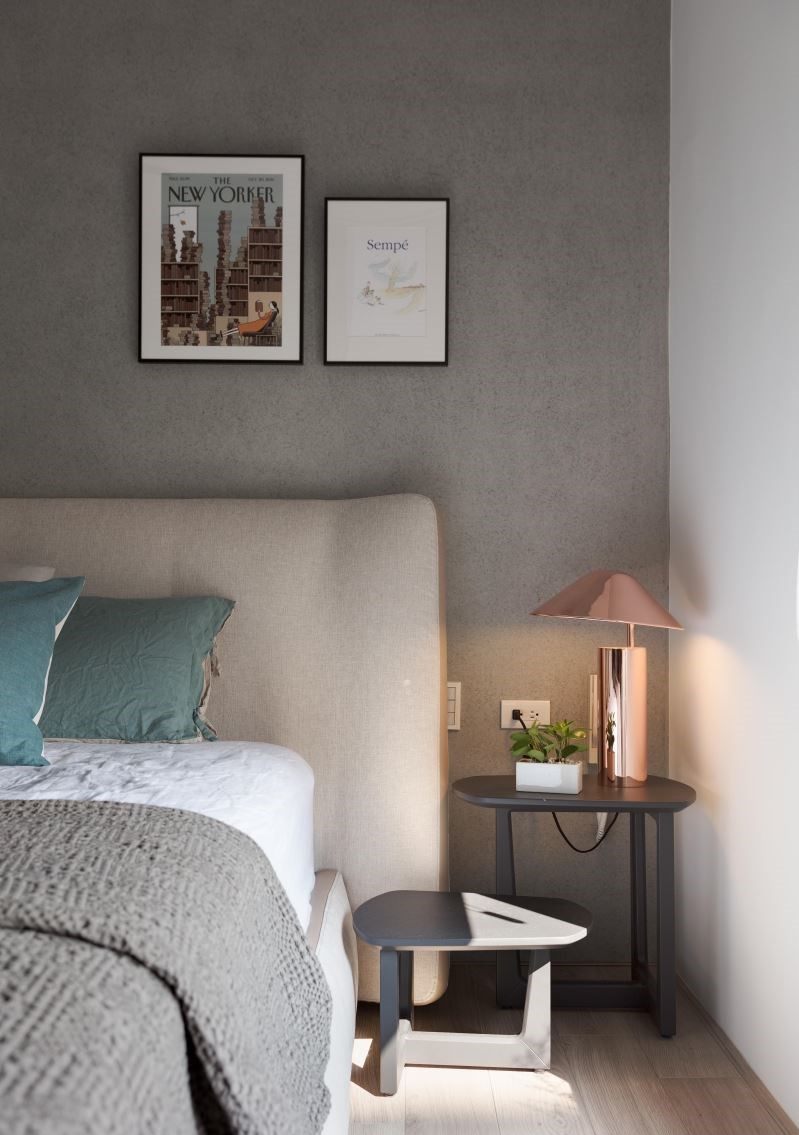 127平米现代简约风四室卧室装修效果图，背景墙创意设计图