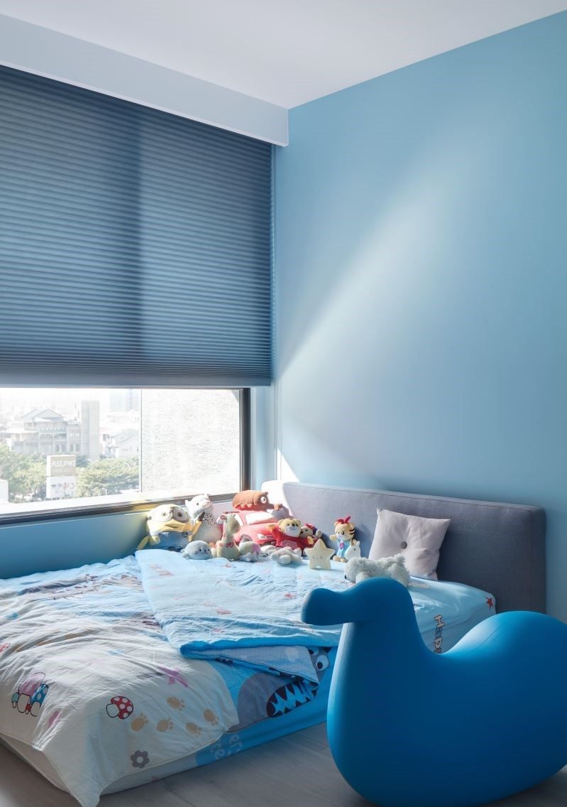 127平米现代简约风四室儿童房装修效果图，背景墙创意设计图