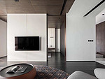 131平米现代简约风三室客厅装修效果图，墙面创意设计图