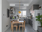 100平米现代简约风三室厨房装修效果图，墙面创意设计图