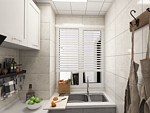 298平米轻奢风格二室厨房装修效果图，橱柜创意设计图