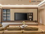 72平米现代简约风三室客厅装修效果图，电视墙创意设计图