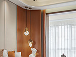 133平米现代简约风三室客厅装修效果图，飘窗创意设计图