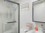78平米现代简约风三室卫生间装修效果图，盥洗区创意设计图