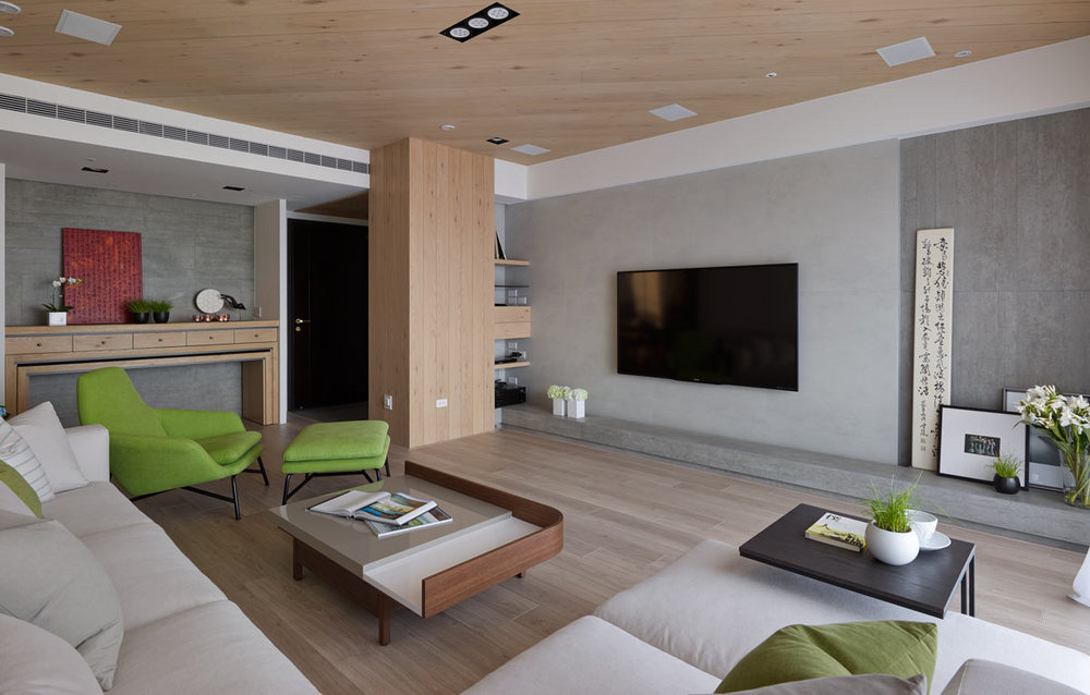 98平米北欧风格三室客厅装修效果图，软装创意设计图