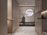 210平米新中式风格三室玄关装修效果图，玄关柜创意设计图