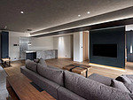 380平米现代简约风三室客厅装修效果图，墙面创意设计图