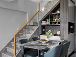 118平米轻奢风格五室餐厅装修效果图，餐桌创意设计图