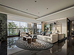 126平米轻奢风格三室客厅装修效果图，沙发创意设计图