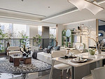 126平米轻奢风格三室客厅装修效果图，沙发创意设计图