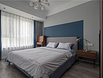 109平米现代简约风三室卧室装修效果图，软装创意设计图
