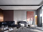 210平米轻奢风格五室客厅装修效果图，背景墙创意设计图