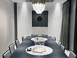 130平米轻奢风格复式餐厅装修效果图，灯饰创意设计图
