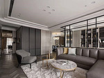 105平米美式风格四室客厅装修效果图，沙发创意设计图