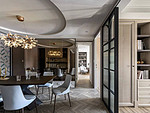 260平米美式风格四室客厅装修效果图，餐桌创意设计图