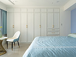 110平米美式风格三室次卧装修效果图，软装创意设计图