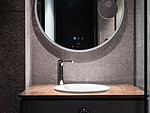 96平米轻奢风格五室卫生间装修效果图，盥洗区创意设计图