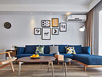 108平米北欧风格三室客厅装修效果图，沙发创意设计图