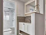 146平米北欧风格三室卫生间装修效果图，盥洗区创意设计图