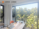 97平米现代简约风二室阳台装修效果图，软装创意设计图