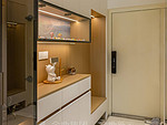 69平米现代简约风三室玄关装修效果图，玄关柜创意设计图