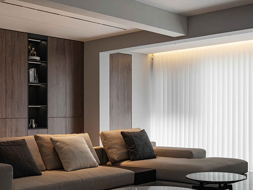 90平米轻奢风格三室客厅装修效果图,沙发创意设计图