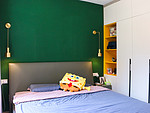 135平米北欧风格三室主卧装修效果图，软装创意设计图