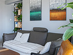 87平米北欧风格三室客厅装修效果图，背景墙创意设计图
