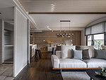 90平米现代简约风四室客厅装修效果图，沙发创意设计图