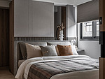 118平米轻奢风格三室卧室装修效果图，软装创意设计图