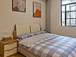 90平米北欧风格三室次卧装修效果图，软装创意设计图