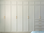 68平米美式风格三室次卧装修效果图，衣柜创意设计图